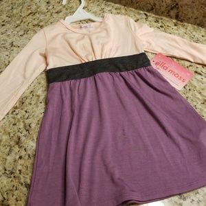 Ella Moss Long Sleeve V Neck Dress 6 - 12 months